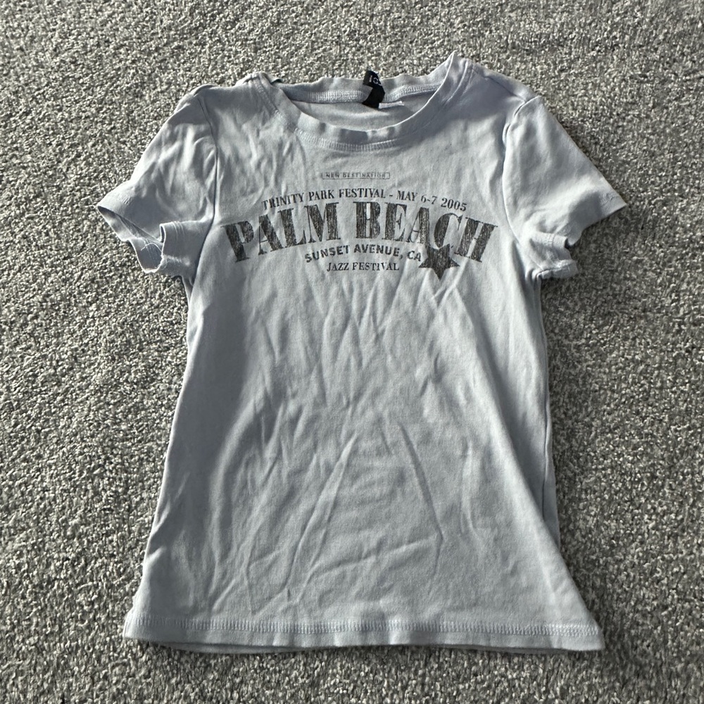 H&M Light Gray Short Sleeve Tee